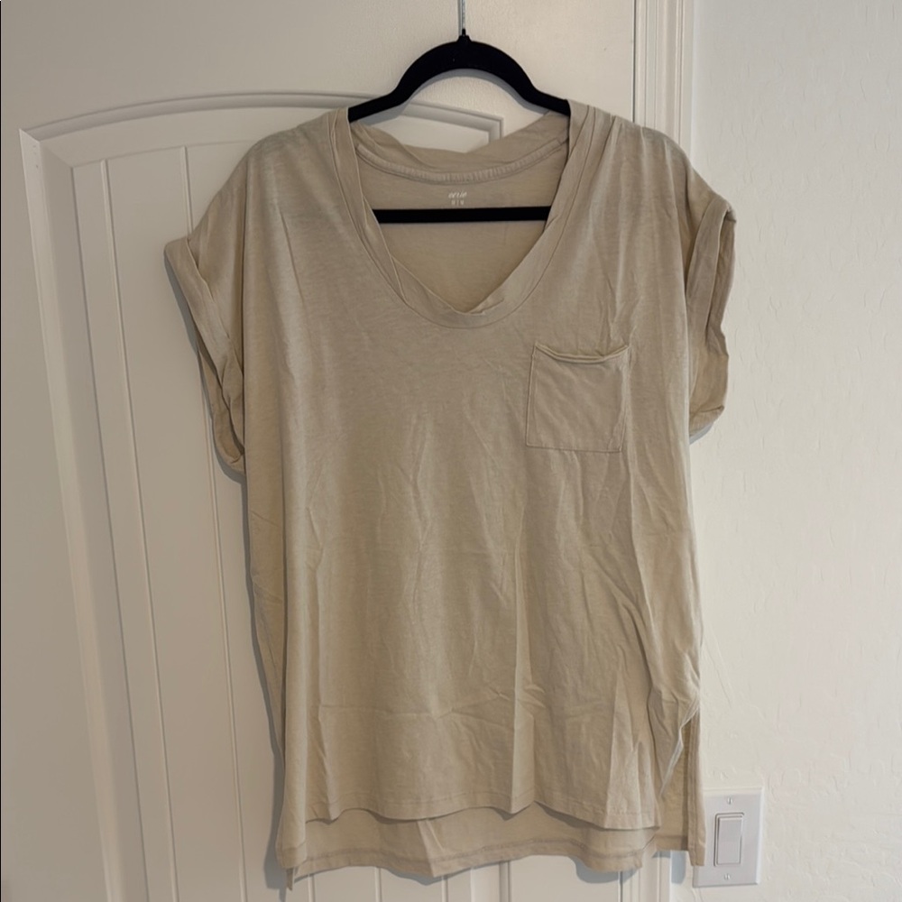 Aerie Beige V-Neck Women's Top